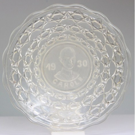 vide-poche "Carol al II-lea". camee intaglio, Bohemia camphor glass. 1930 